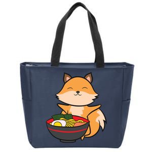 Cute Fox Eating Ra Love Ra And Foxes Zip Tote Bag