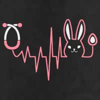 Cute Funny Easter Bunny Heart Beat Stethoscope 7 Panel Mesh Trucker Snapback Hat