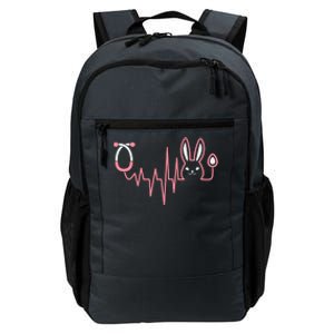 Cute Funny Easter Bunny Heart Beat Stethoscope Daily Commute Backpack