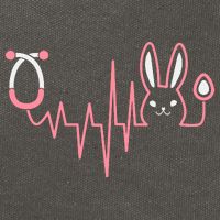 Cute Funny Easter Bunny Heart Beat Stethoscope Cotton Canvas Backpack