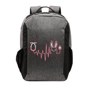 Cute Funny Easter Bunny Heart Beat Stethoscope Vector Backpack