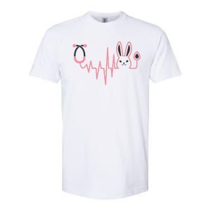 Cute Funny Easter Bunny Heart Beat Stethoscope Softstyle CVC T-Shirt