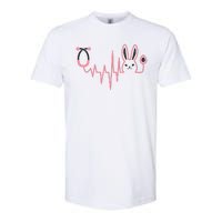 Cute Funny Easter Bunny Heart Beat Stethoscope Softstyle CVC T-Shirt