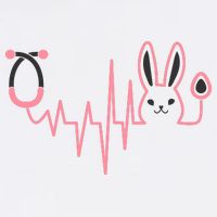 Cute Funny Easter Bunny Heart Beat Stethoscope Cooling Performance Crew T-Shirt