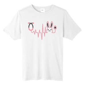 Cute Funny Easter Bunny Heart Beat Stethoscope Tall Fusion ChromaSoft Performance T-Shirt