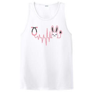 Cute Funny Easter Bunny Heart Beat Stethoscope PosiCharge Competitor Tank