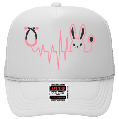 Cute Funny Easter Bunny Heart Beat Stethoscope Trucker Hat
