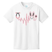 Cute Funny Easter Bunny Heart Beat Stethoscope Kids T-Shirt