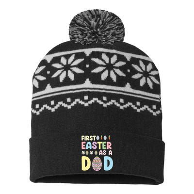 Cute First Easter As A Dad Easter Dad Father's Day Easter Day USA-Made Snowflake Beanie