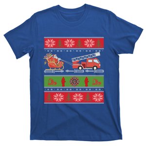 Christmas Fire Engine Fire Truck Fighter Ugly Xmas Gift T-Shirt