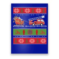 Christmas Fire Engine Fire Truck Fighter Ugly Xmas Gift Poster