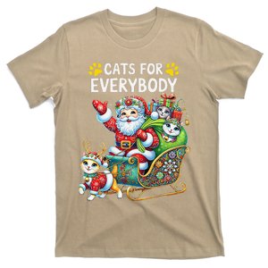 Cats For Everybody Christmas Cat Funny Xmassanta T-Shirt