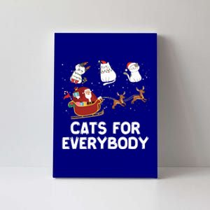 Cats For Everybody Festive Christmas Santa Xmas Funny Ugly  Canvas