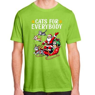 Cats For Everybody Christmas Cat Funny Xmas Santa Adult ChromaSoft Performance T-Shirt