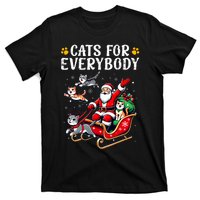 Cats For Everybody Christmas Cat Funny Xmas Santa T-Shirt