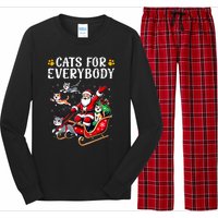 Cats For Everybody Christmas Cat Funny Xmas Santa Long Sleeve Pajama Set