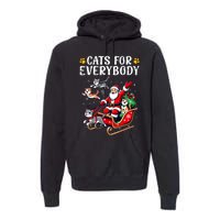 Cats For Everybody Christmas Cat Funny Xmas Santa Premium Hoodie