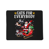 Cats For Everybody Christmas Cat Funny Xmas Santa Mousepad