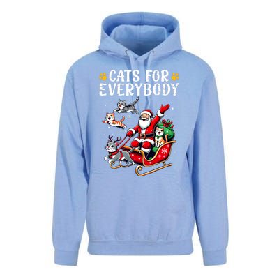 Cats For Everybody Christmas Cat Funny Xmas Santa Unisex Surf Hoodie