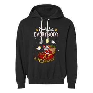 Cats For Everybody Ugly Christmas Cat Garment-Dyed Fleece Hoodie