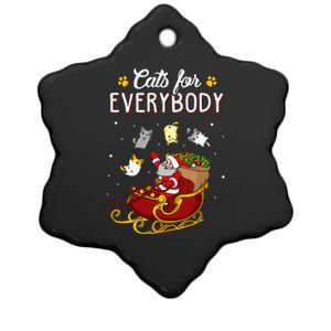 Cats For Everybody Ugly Christmas Cat Ceramic Star Ornament