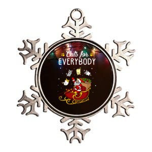 Cats For Everybody Ugly Christmas Cat Metallic Star Ornament