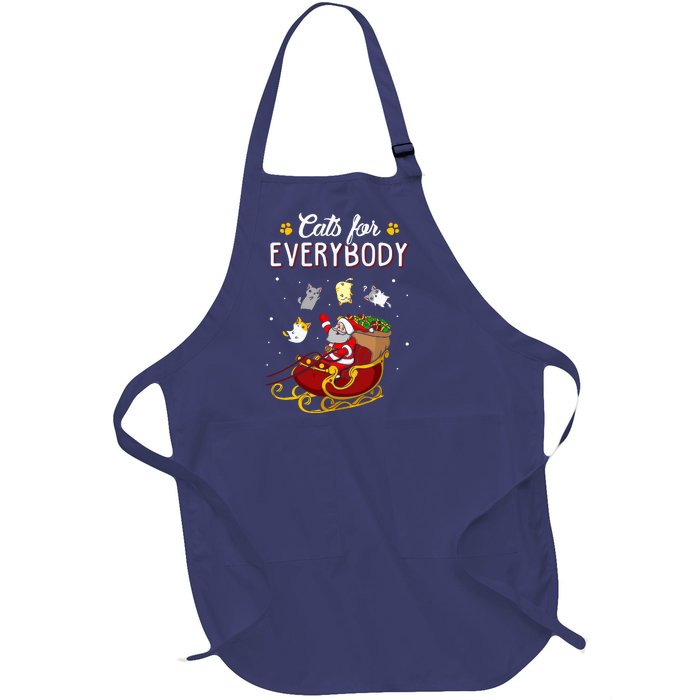 Cats For Everybody Ugly Christmas Cat Full-Length Apron With Pockets