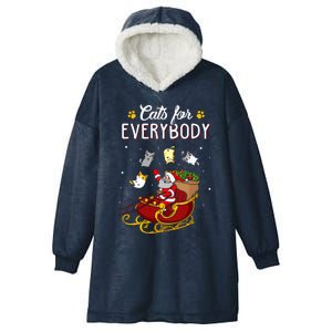 Cats For Everybody Ugly Christmas Cat Hooded Wearable Blanket