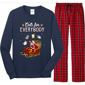 Cats For Everybody Ugly Christmas Cat Long Sleeve Pajama Set