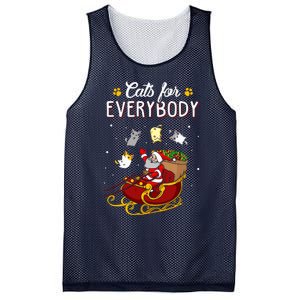 Cats For Everybody Ugly Christmas Cat Mesh Reversible Basketball Jersey Tank