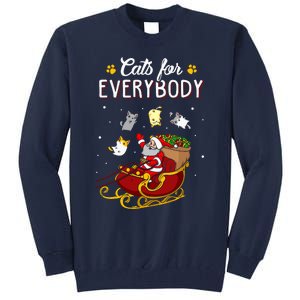 Cats For Everybody Ugly Christmas Cat Tall Sweatshirt