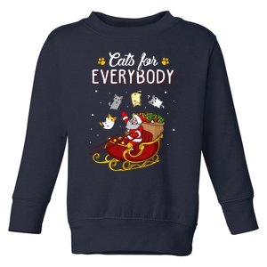 Cats For Everybody Ugly Christmas Cat Toddler Sweatshirt