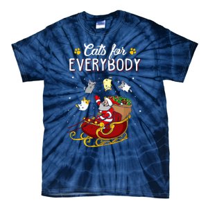 Cats For Everybody Ugly Christmas Cat Tie-Dye T-Shirt