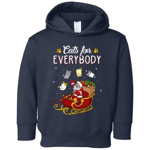 Cats For Everybody Ugly Christmas Cat Toddler Hoodie