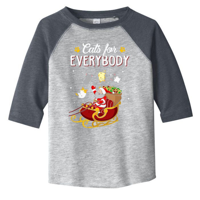 Cats For Everybody Ugly Christmas Cat Toddler Fine Jersey T-Shirt