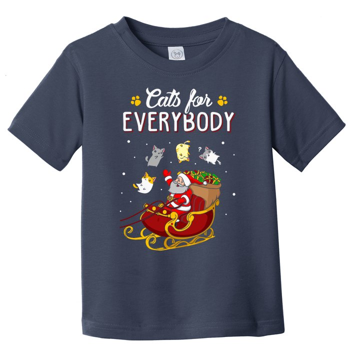 Cats For Everybody Ugly Christmas Cat Toddler T-Shirt