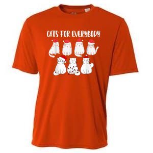 Cats For Everybody Christmas Funny Christmas Cats Great Gift Cooling Performance Crew T-Shirt