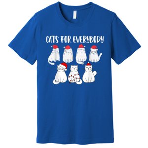 Cats For Everybody Christmas Funny Christmas Cats Great Gift Premium T-Shirt