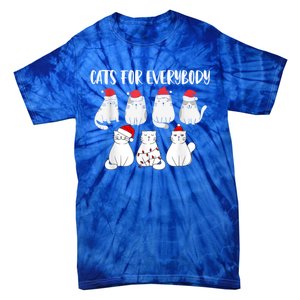 Cats For Everybody Christmas Funny Christmas Cats Great Gift Tie-Dye T-Shirt