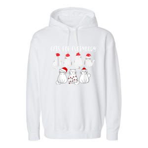 Cats For Everybody Christmas Funny Christmas Cats Great Gift Garment-Dyed Fleece Hoodie