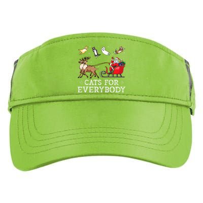 Cats For Everybody Christmas Cat Funny Xmas Santa Adult Drive Performance Visor