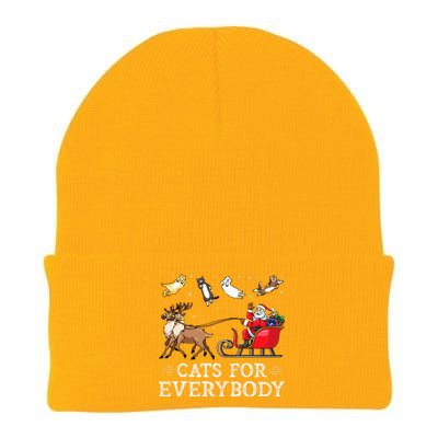 Cats For Everybody Christmas Cat Funny Xmas Santa Knit Cap Winter Beanie