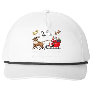 Cats For Everybody Christmas Cat Funny Xmas Santa Snapback Five-Panel Rope Hat