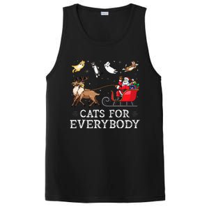 Cats For Everybody Christmas Cat Funny Xmas Santa PosiCharge Competitor Tank