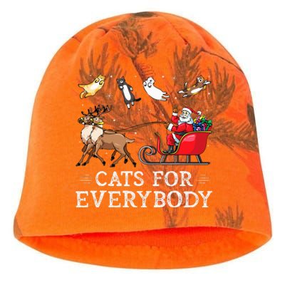 Cats For Everybody Christmas Cat Funny Xmas Santa Kati - Camo Knit Beanie