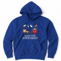 Cats For Everybody Christmas Cat Funny Xmas Santa Hoodie