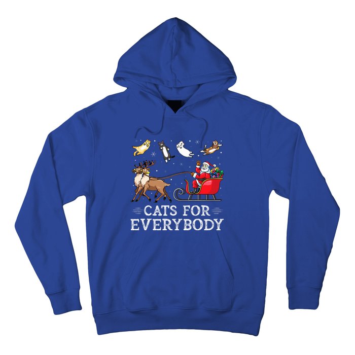 Cats For Everybody Christmas Cat Funny Xmas Santa Hoodie