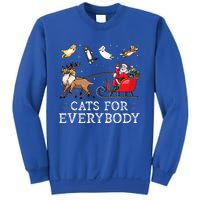 Cats For Everybody Christmas Cat Funny Xmas Santa Sweatshirt