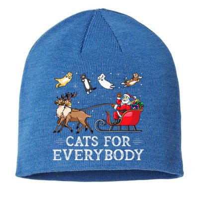 Cats For Everybody Christmas Cat Funny Xmas Santa Sustainable Beanie