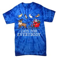 Cats For Everybody Christmas Cat Funny Xmas Santa Tie-Dye T-Shirt